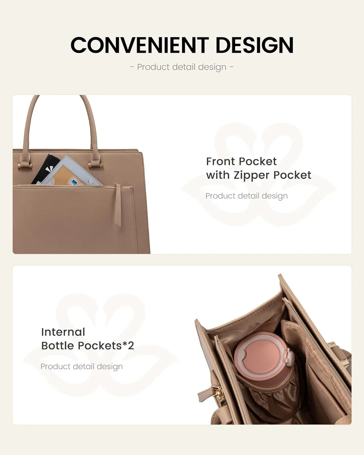 LOVEVOOK Laptop Bag for Women 15.6 Inch Tote Work Bag Leather Computer Briefcase Waterproof Business Teacher Office Handbag
