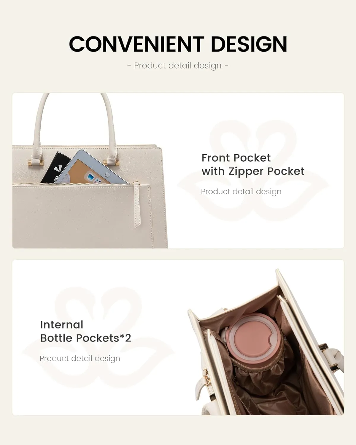 LOVEVOOK Laptop Bag for Women 15.6 Inch Tote Work Bag Leather Computer Briefcase Waterproof Business Teacher Office Handbag