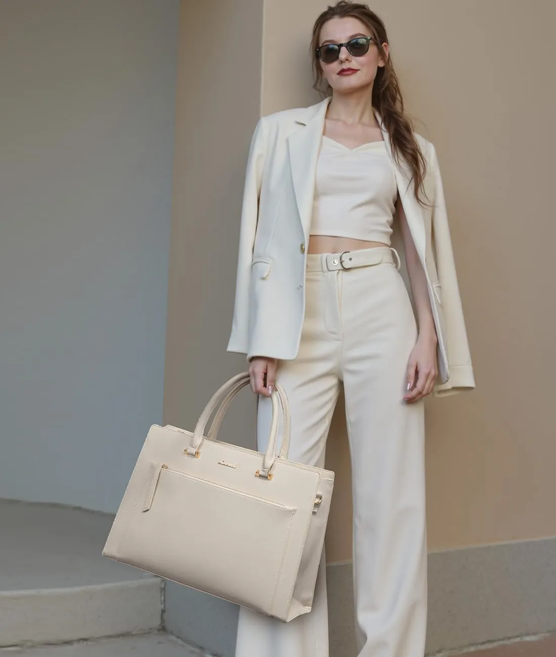 LOVEVOOK Laptop Bag for Women 15.6 Inch Tote Work Bag Leather Computer Briefcase Waterproof Business Teacher Office Handbag