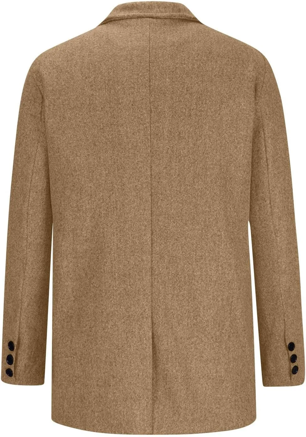Man's Single Breasted Trench Coat Oversized Casual windbreaker Lapel Long Jacket Overcoat Long Sleeve Pea Coats