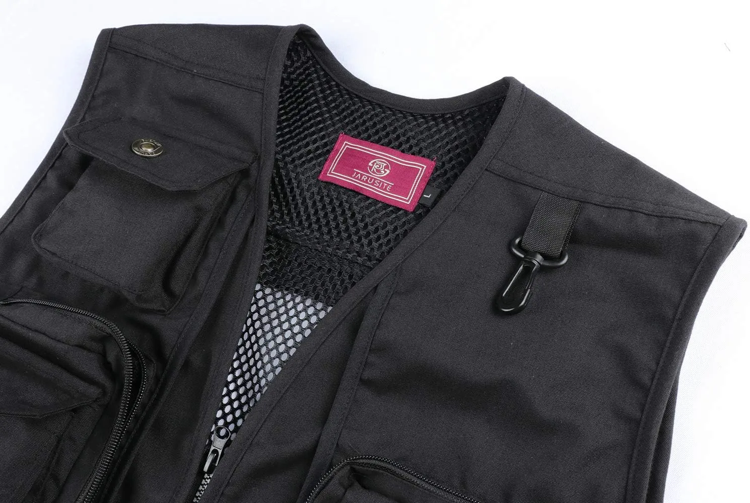 Men Utility Vest Cotton Work Safari Hiking Vest Outdoor Cargo Vest Multi Pockets Fishing Vest