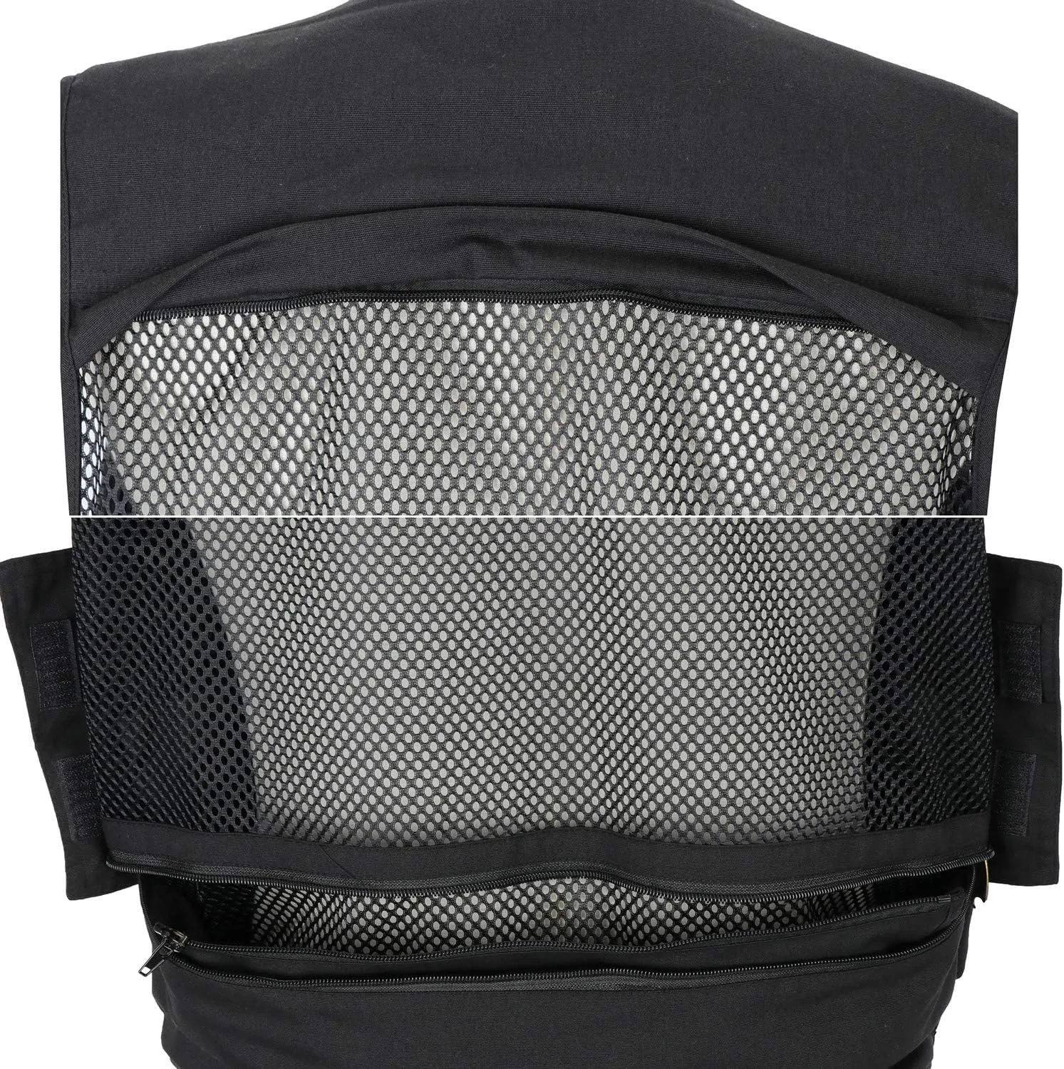 Men Utility Vest Cotton Work Safari Hiking Vest Outdoor Cargo Vest Multi Pockets Fishing Vest