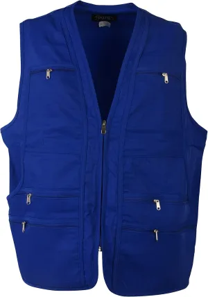 Men's 9 Pockets Work Utility Vest Military Photo Safari Travel Vest Workwear Jacket