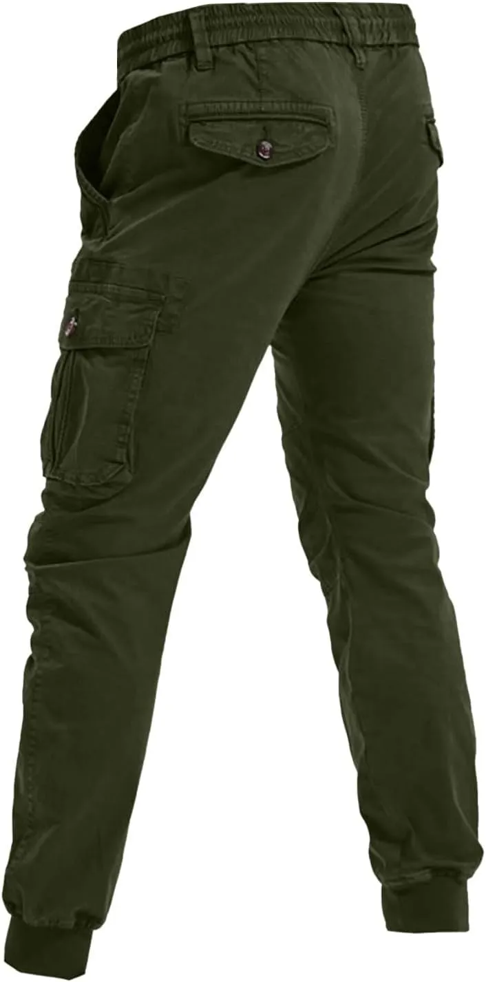 Mens Cargo Joggers Pants White Jeans Men Relaxed Fit Sweatpants Dress Pants Stacked Sweatpants Men Long Jogger