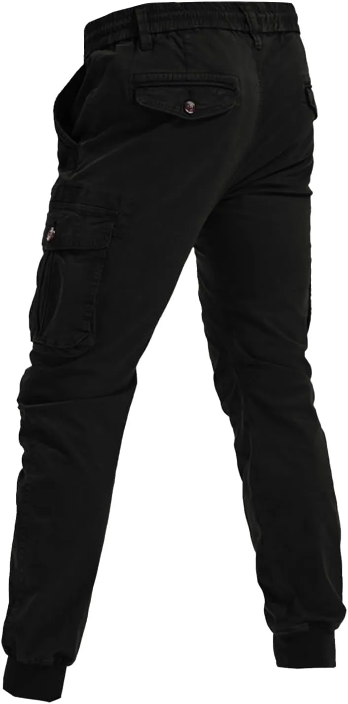 Mens Cargo Joggers Pants White Jeans Men Relaxed Fit Sweatpants Dress Pants Stacked Sweatpants Men Long Jogger