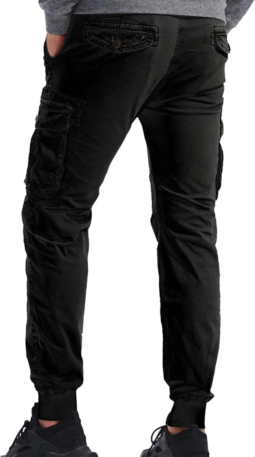 Mens Cargo Joggers Pants White Jeans Men Relaxed Fit Sweatpants Dress Pants Stacked Sweatpants Men Long Jogger