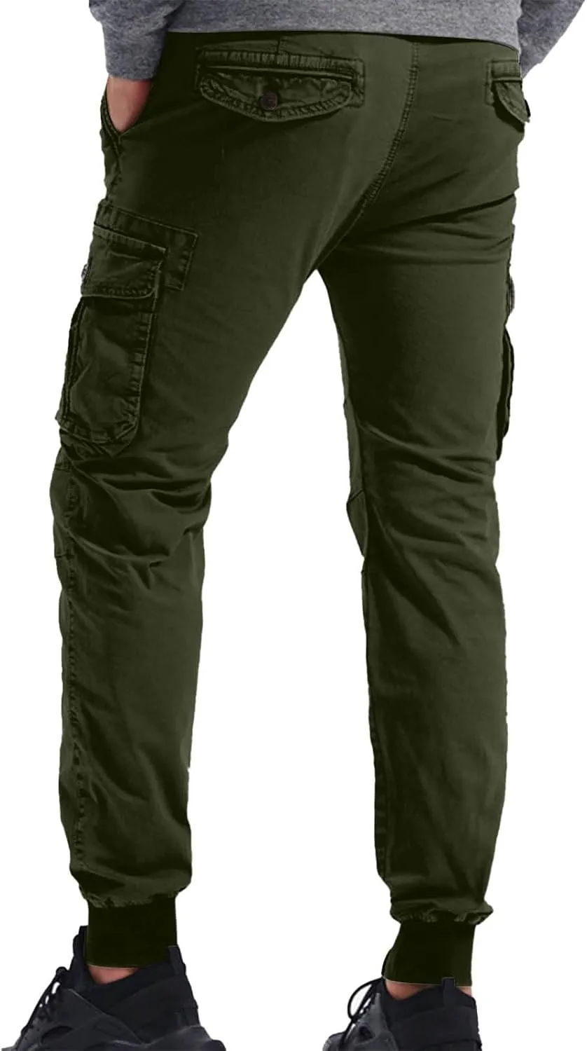 Mens Cargo Joggers Pants White Jeans Men Relaxed Fit Sweatpants Dress Pants Stacked Sweatpants Men Long Jogger