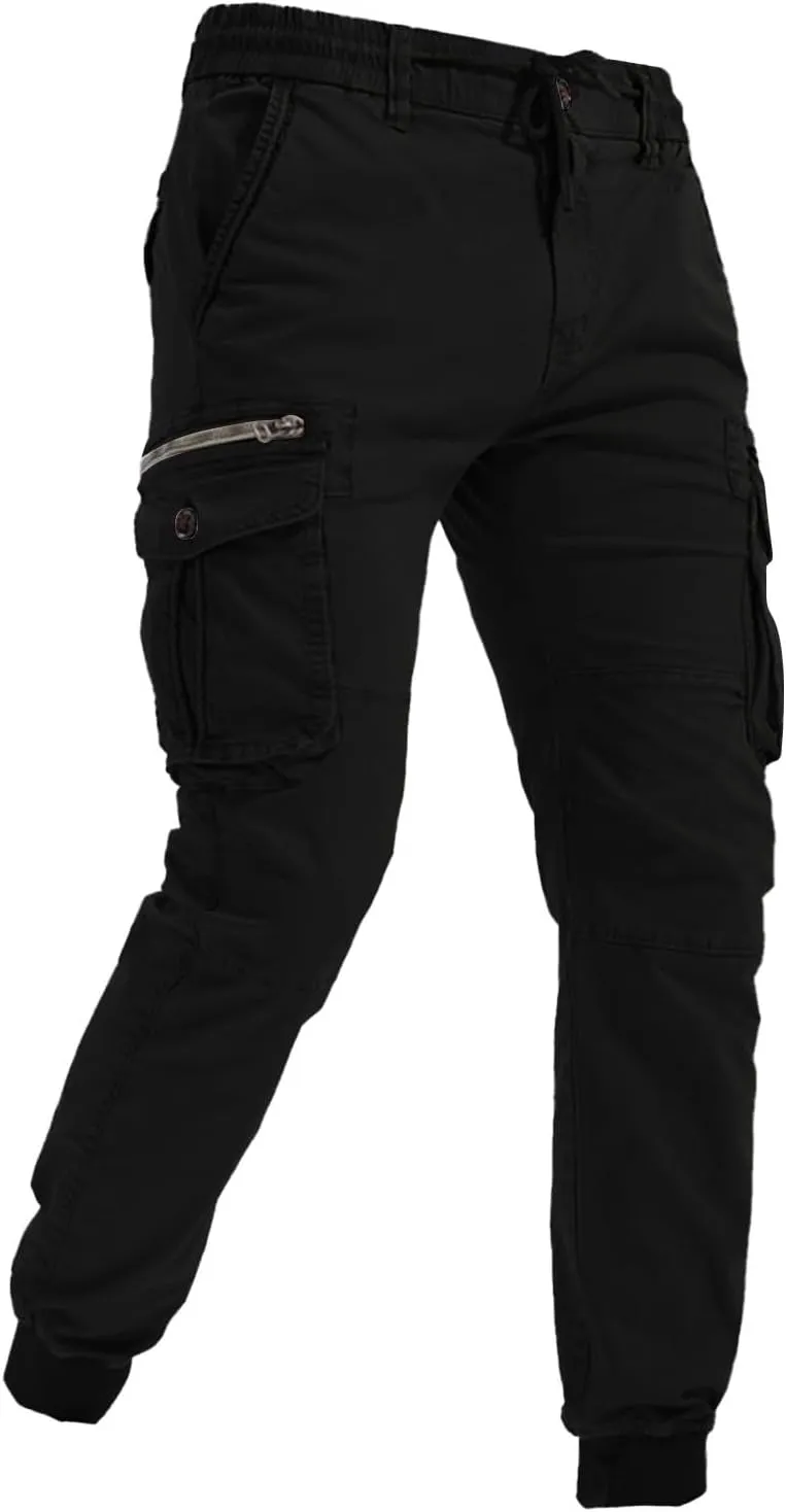 Mens Cargo Joggers Pants White Jeans Men Relaxed Fit Sweatpants Dress Pants Stacked Sweatpants Men Long Jogger