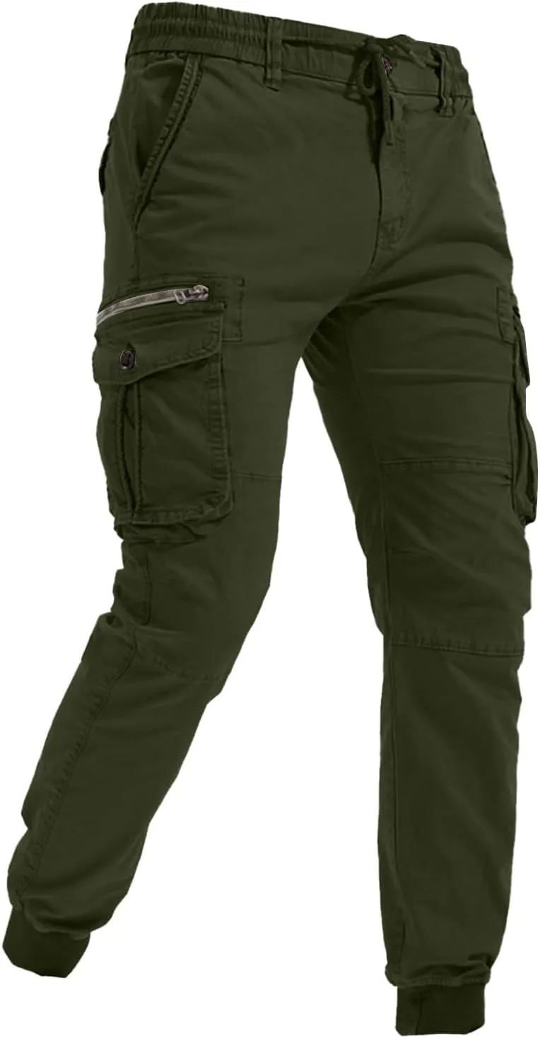 Mens Cargo Joggers Pants White Jeans Men Relaxed Fit Sweatpants Dress Pants Stacked Sweatpants Men Long Jogger