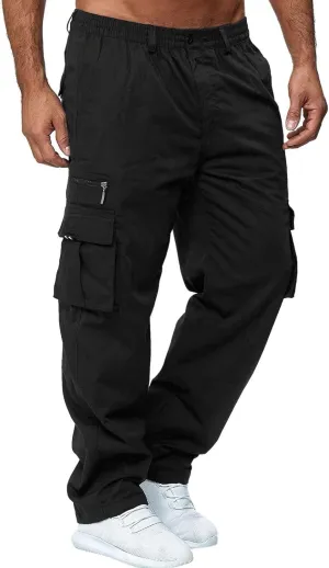 Mens Cargo Pants Casual Mens Work Pants Big and Tall Work Pants for Men Cargo Black Fleece Pants Men Fitness Pants