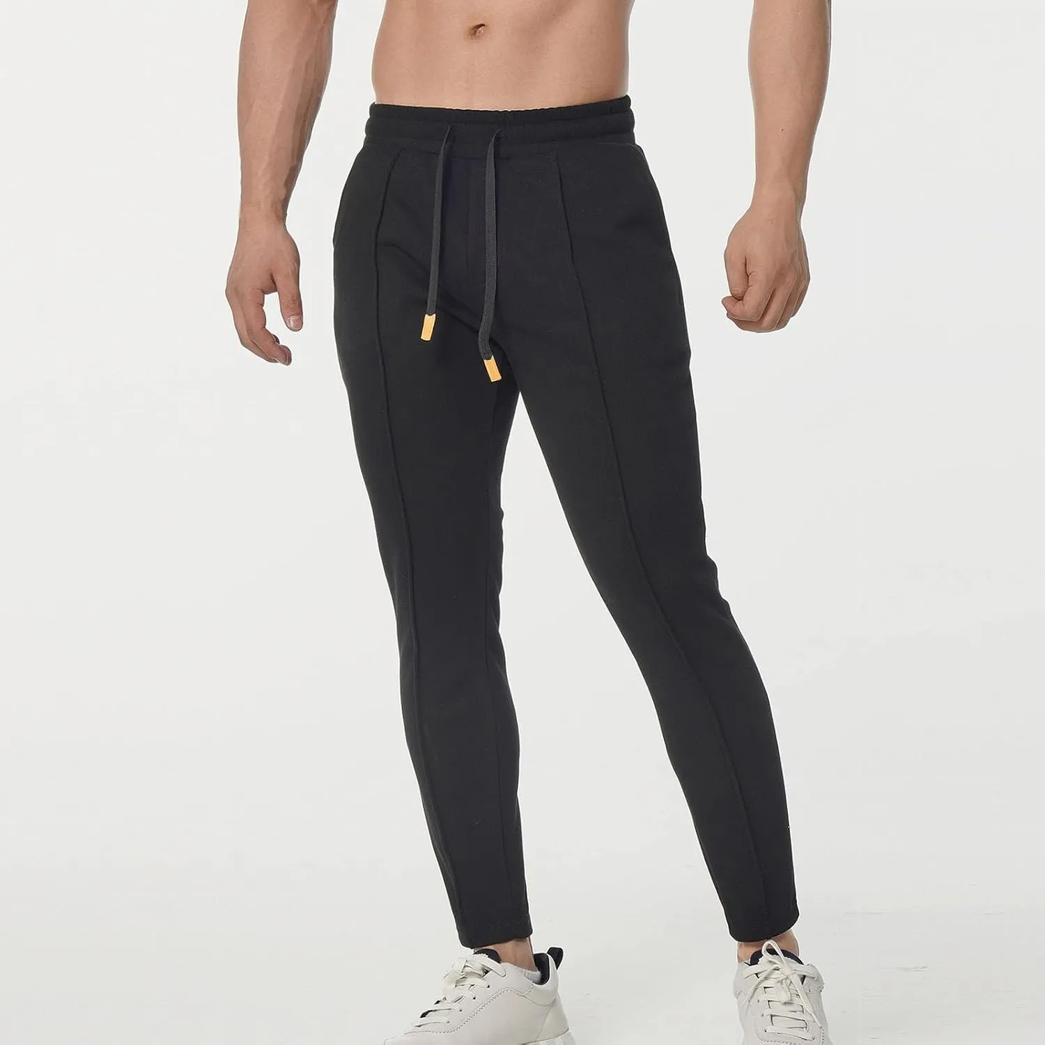 Mens Cargo Sweatpants Big Tall Casual Joggers Pants Drawstring Fitness Track Athletic Solid Trousers Multi Pockets