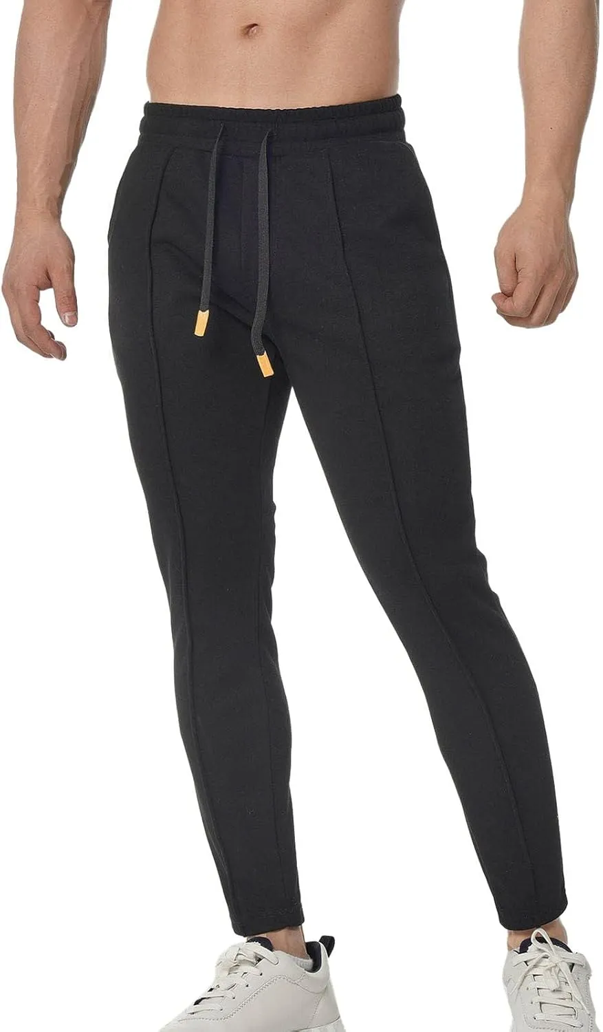 Mens Cargo Sweatpants Big Tall Casual Joggers Pants Drawstring Fitness Track Athletic Solid Trousers Multi Pockets