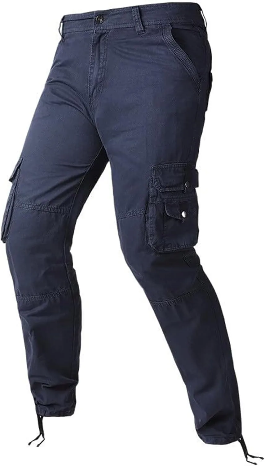 Mens Cargo Work Pants Regular Fit Stretchy Workout Joggers Casual Straight Leg Pants Fashion Business Formal Pant