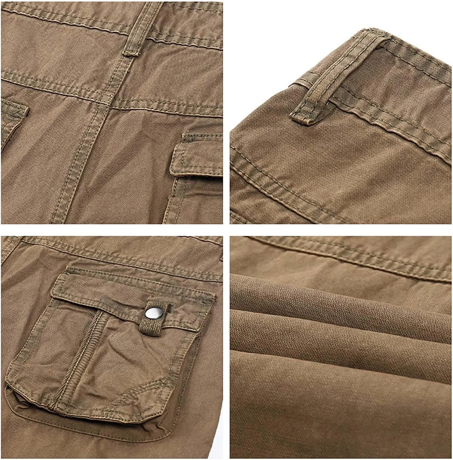 Mens Cargo Work Pants Regular Fit Stretchy Workout Joggers Casual Straight Leg Pants Fashion Business Formal Pant