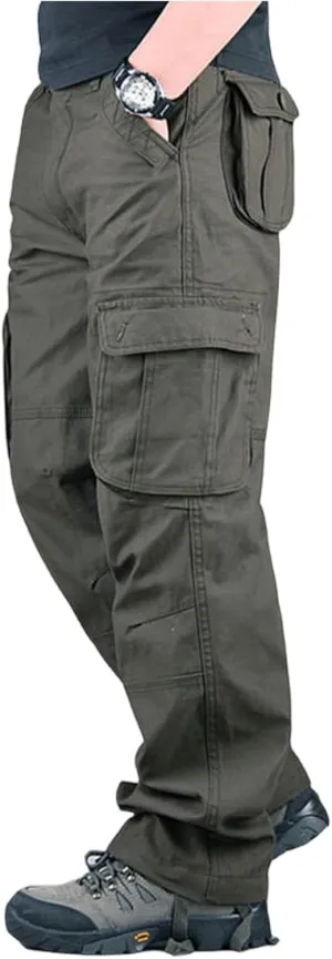 Men's Casual Cargo Pants Hiking Pants Workout Performance Joggers Ripstop Sweatpants