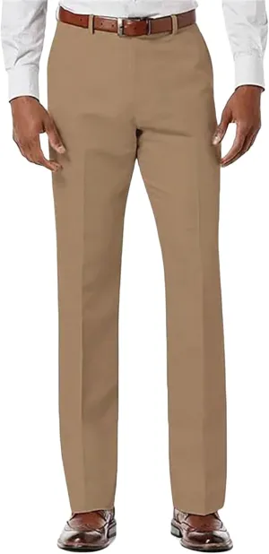Men's Casual Pants Vintage Slim Fit Dress Pant Waist Stretch Work Trousers Fashion Flat Front Trousers with Pocket