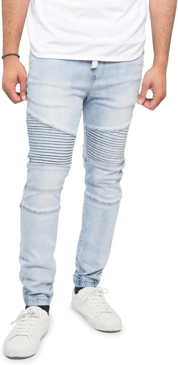 Men's Drop Crotch Joggers Denim Jean Pants