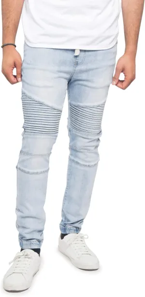 Men's Drop Crotch Joggers Denim Jean Pants
