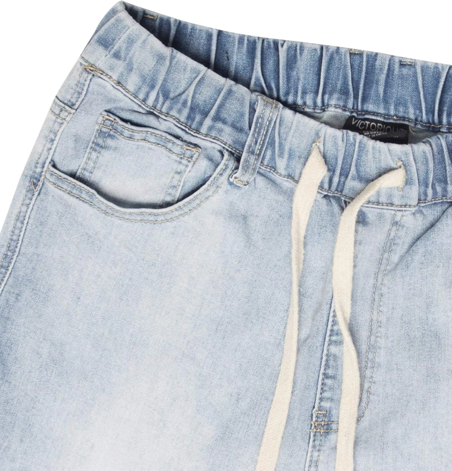 Men's Drop Crotch Joggers Denim Jean Pants