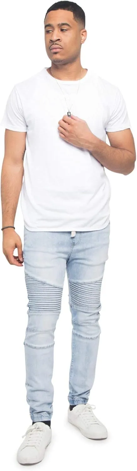 Men's Drop Crotch Joggers Denim Jean Pants