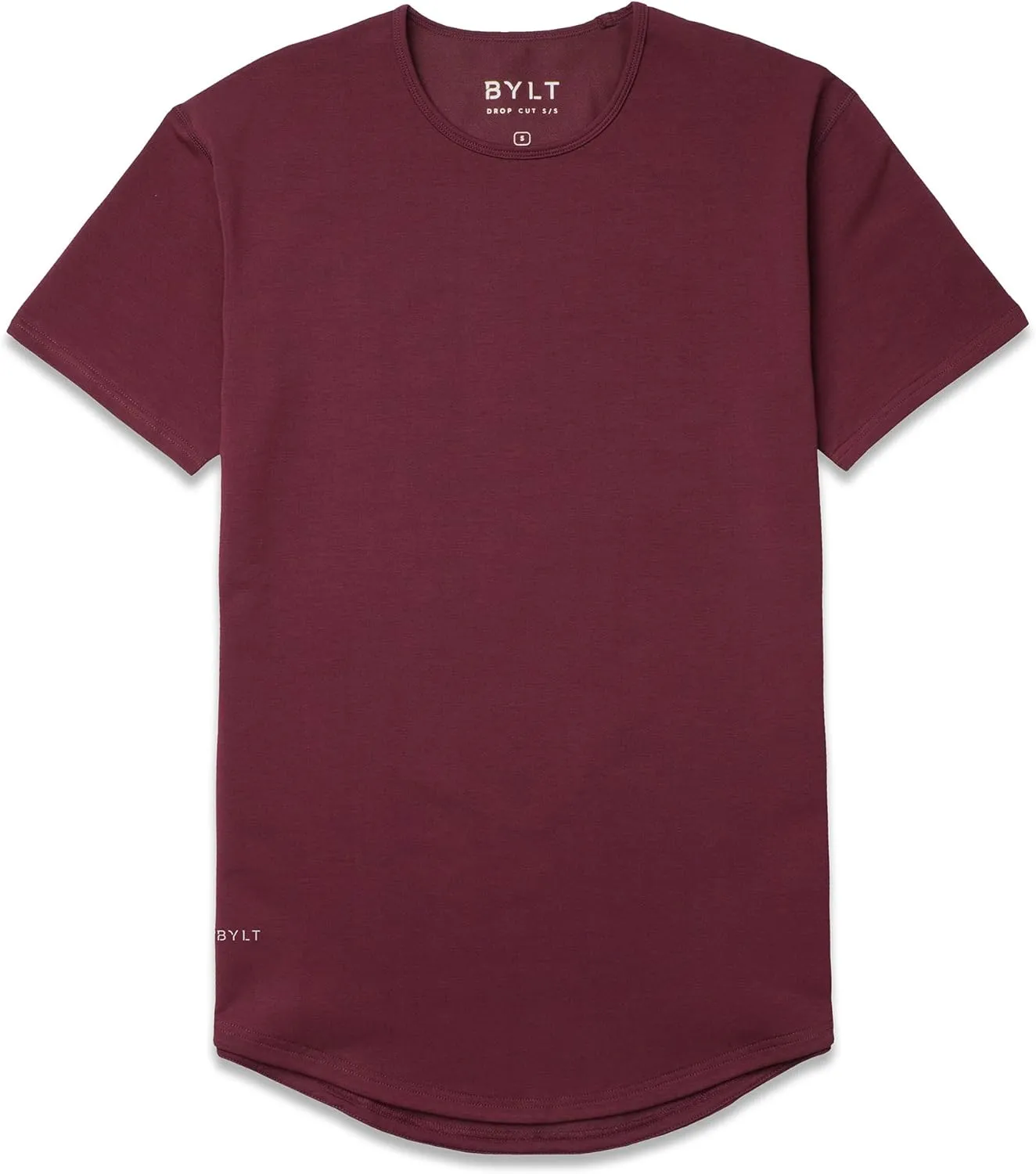 Mens Drop-Cut Men's T Shirt, Plain Tshirts for Men, Drop Cut Basic Crewneck Tee, Wrinkle Resistant, Stretch Fit