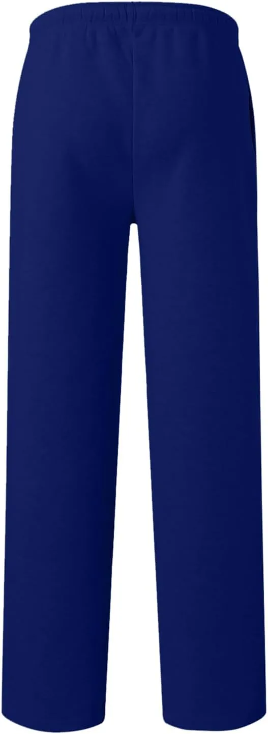 Men's Fleece Cargo Sweatpants Baggy Wide Straight Leg Joggers Classic Fit Flat Front Leisure and Daily Wear