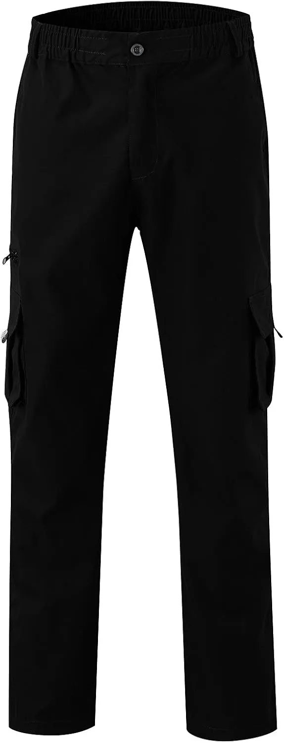 Men's Hiking Pants Lightweight Tactical Joggers Running Golf Trousers Loose Fit Summer Outdoor Work Pants