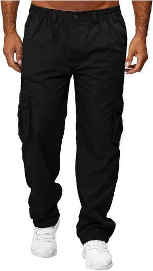 Men's Hiking Pants Lightweight Tactical Joggers Running Golf Trousers Loose Fit Summer Outdoor Work Pants