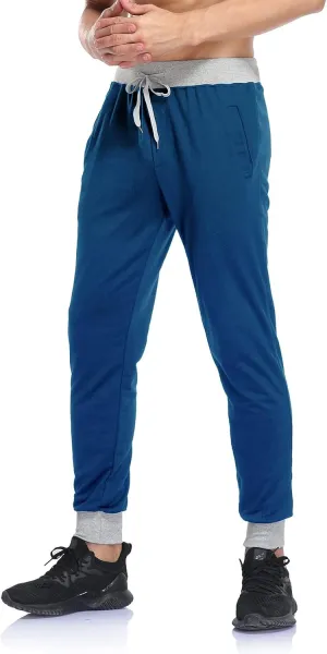 Mens Pants Casual Drawstring Elastic Waist Solid Jogger Pants Skinny Beam Feed Loose Trousers Outdoor Sweatpants
