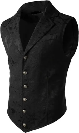 Mens Victorian Suit Vest Steampunk Gothic Waistcoat/USA