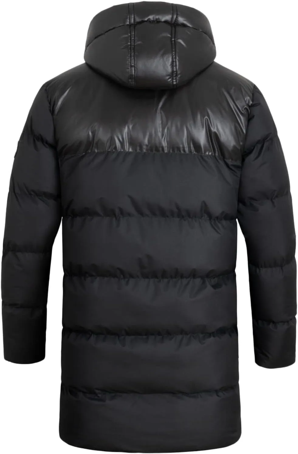 Men's Warm Thick Bread Cloth Winter Hooded Solid Color Mid-Length Full-Zipper Padded Plus Size Cotton Coat P Coat