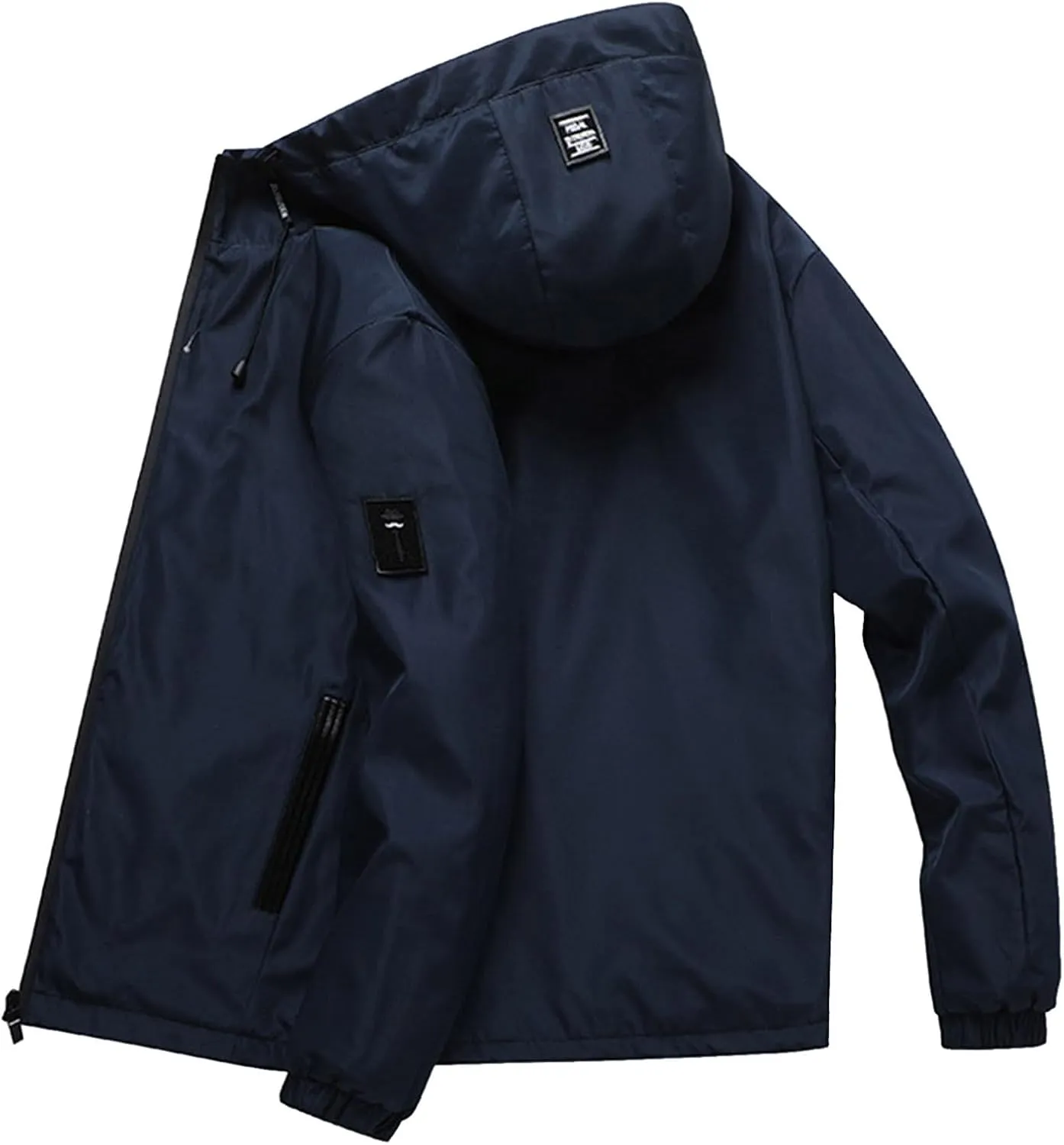 Mens Windproof Waterproof Lightweight Down Jackets, Mountain Sport Jacket for Men Hooded Windbreaker Raincoat
