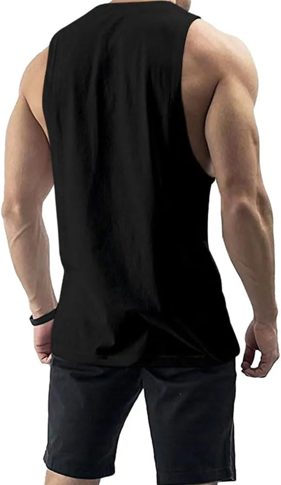 Men's Workout Tank Tops Sleeveless Gym Muscle Tee Graphic American Flag Shirt