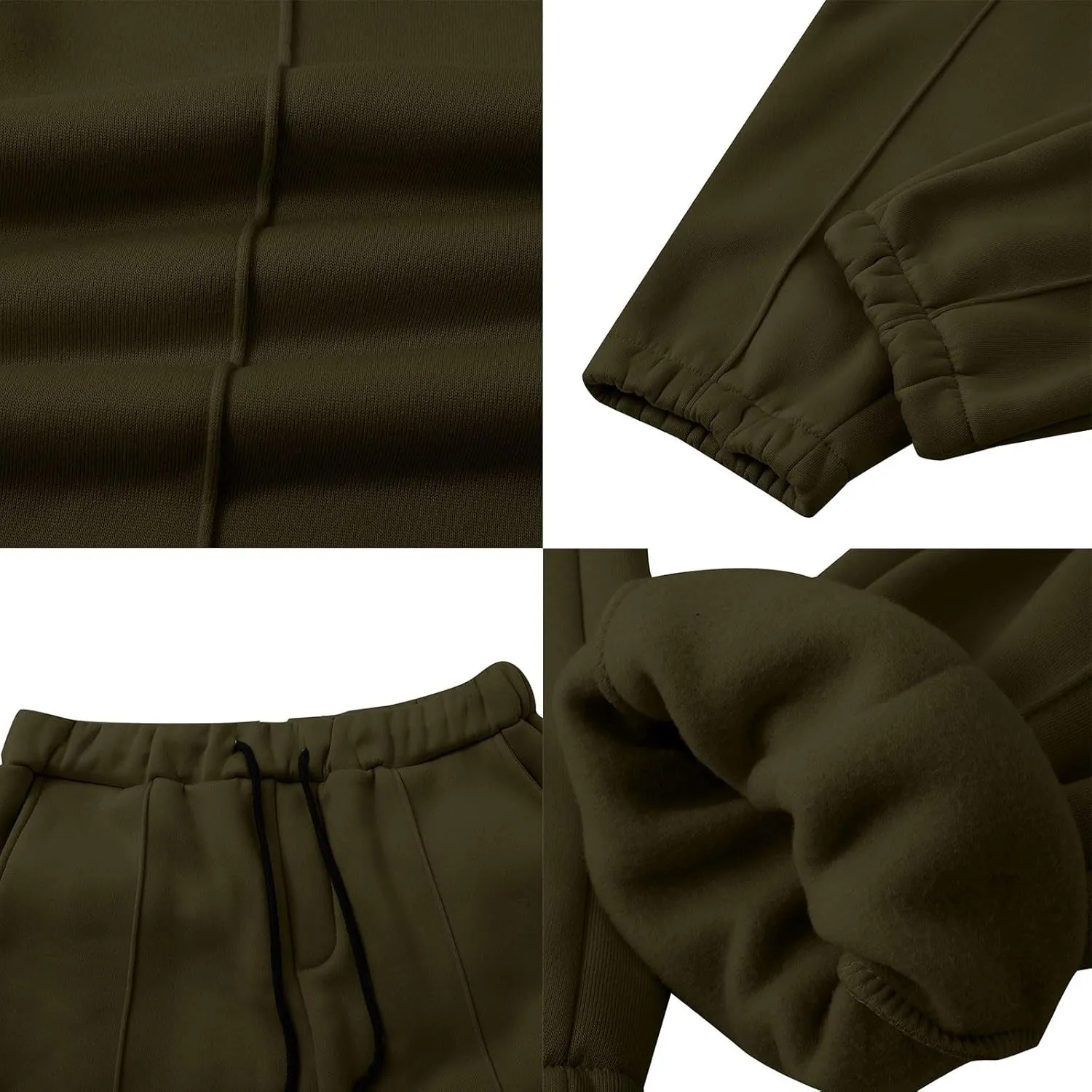MIDOO Mens Sweatpants Open Bottom Casual Athletic Workout Gym Tapered Pants Basic Running Drawstring Workout Sweat Pants