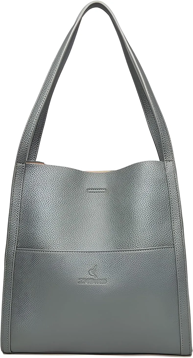 Mokcoliy]Large Capacity Tote Bag for Women Stylish PU Mom Shoulder Bag - Spacious Diaper Bag Alternative, Durable Everyday Purse for Work, Travel & Shopping (Medium Size, Modern Design)