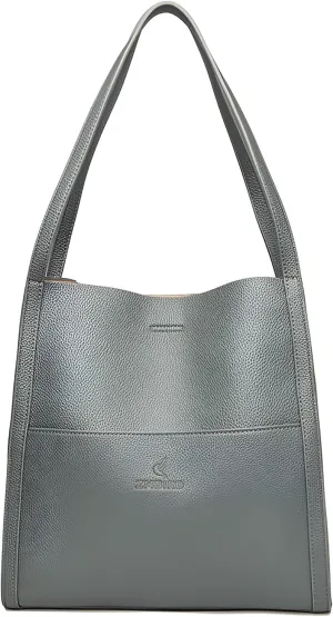 Mokcoliy]Large Capacity Tote Bag for Women Stylish PU Mom Shoulder Bag - Spacious Diaper Bag Alternative, Durable Everyday Purse for Work, Travel & Shopping (Medium Size, Modern Design)