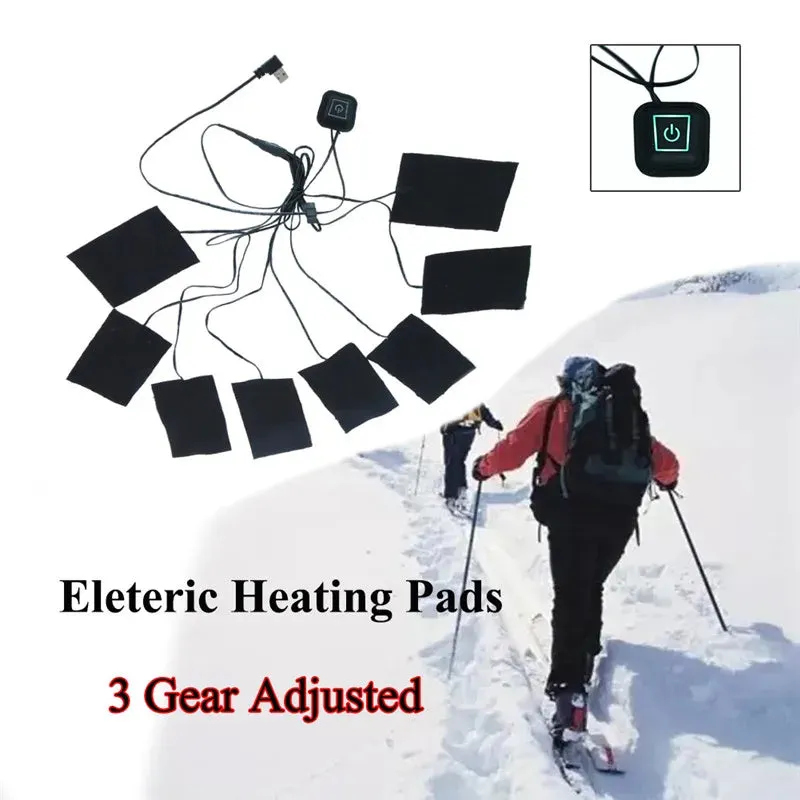 Mountaineering USB Charged Clothing Heating Pad Electric Heating Sheet With 3 Gear Adjustable Temperature For Vest Jacket