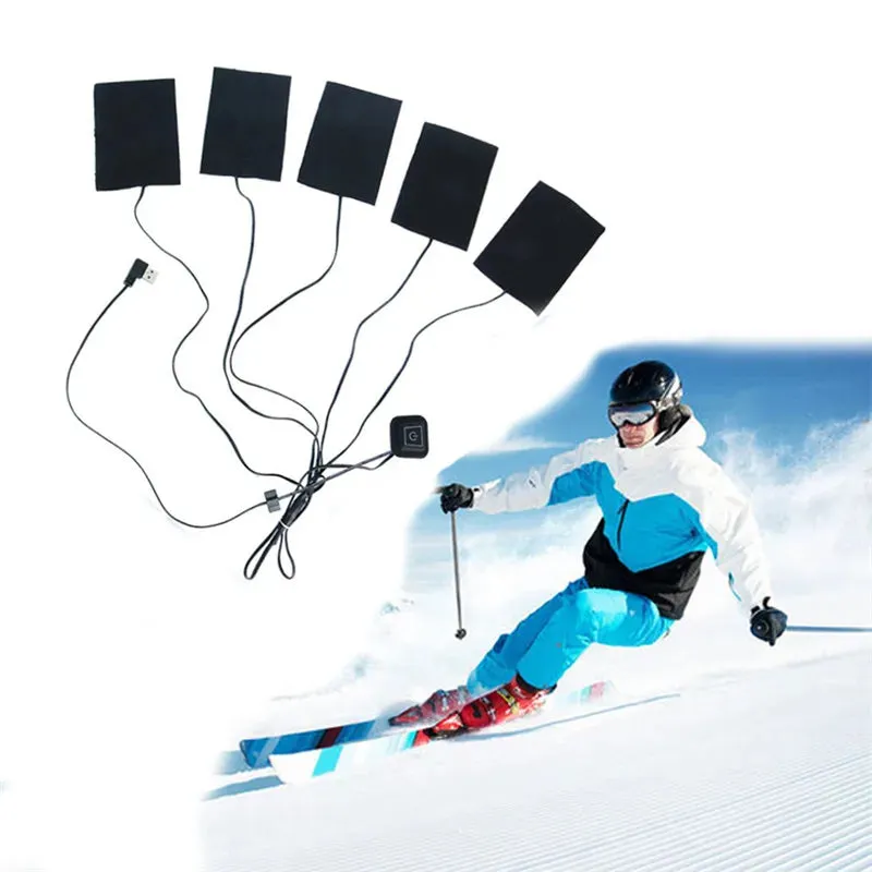Mountaineering USB Charged Clothing Heating Pad Electric Heating Sheet With 3 Gear Adjustable Temperature For Vest Jacket