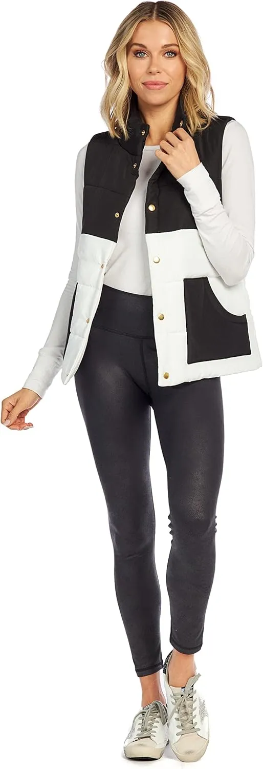 Mud Pie Gage Colorblock Womens Puffer Vest