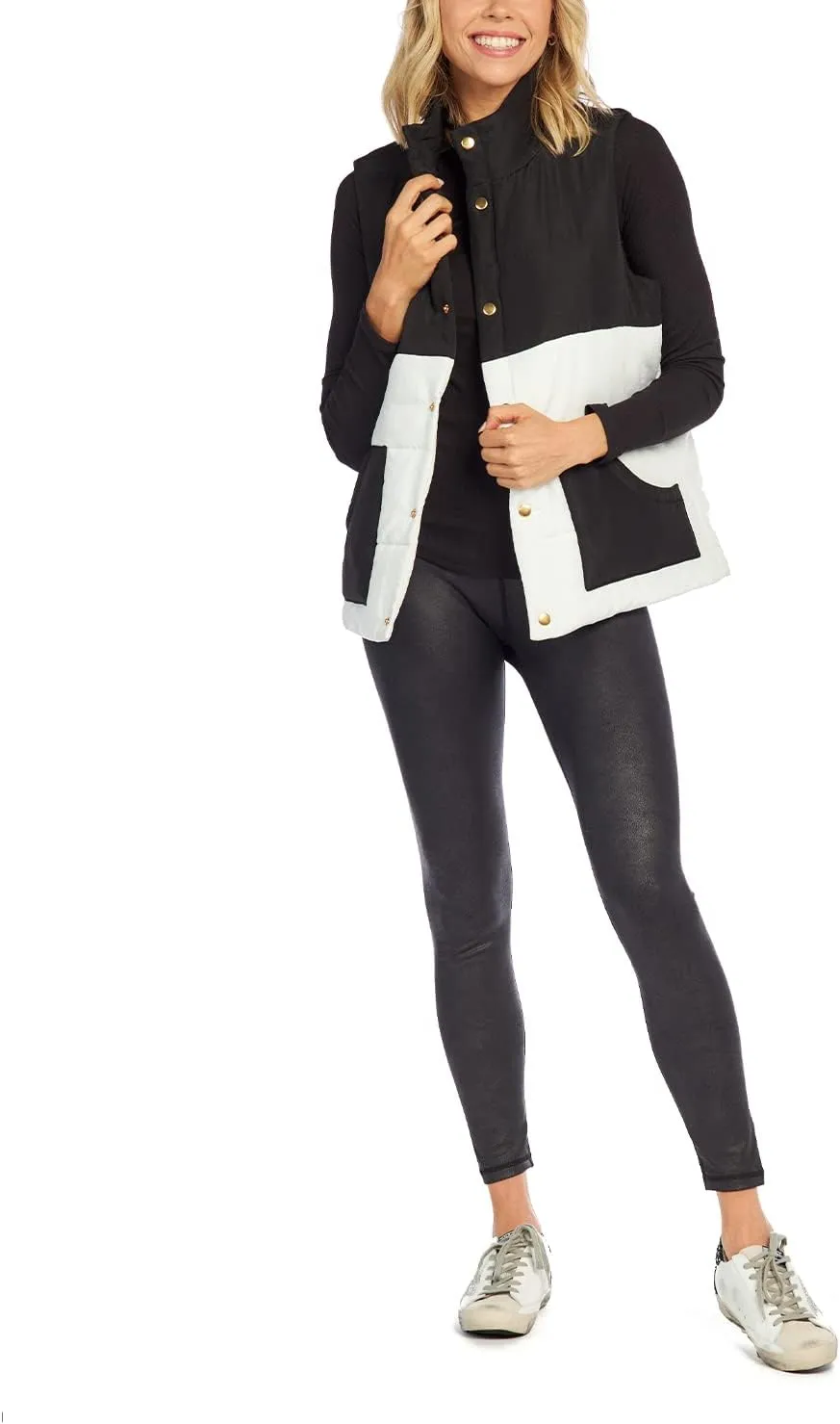 Mud Pie Gage Colorblock Womens Puffer Vest