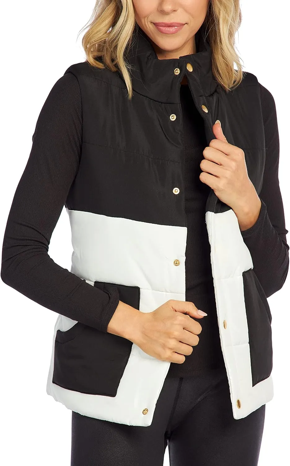 Mud Pie Gage Colorblock Womens Puffer Vest
