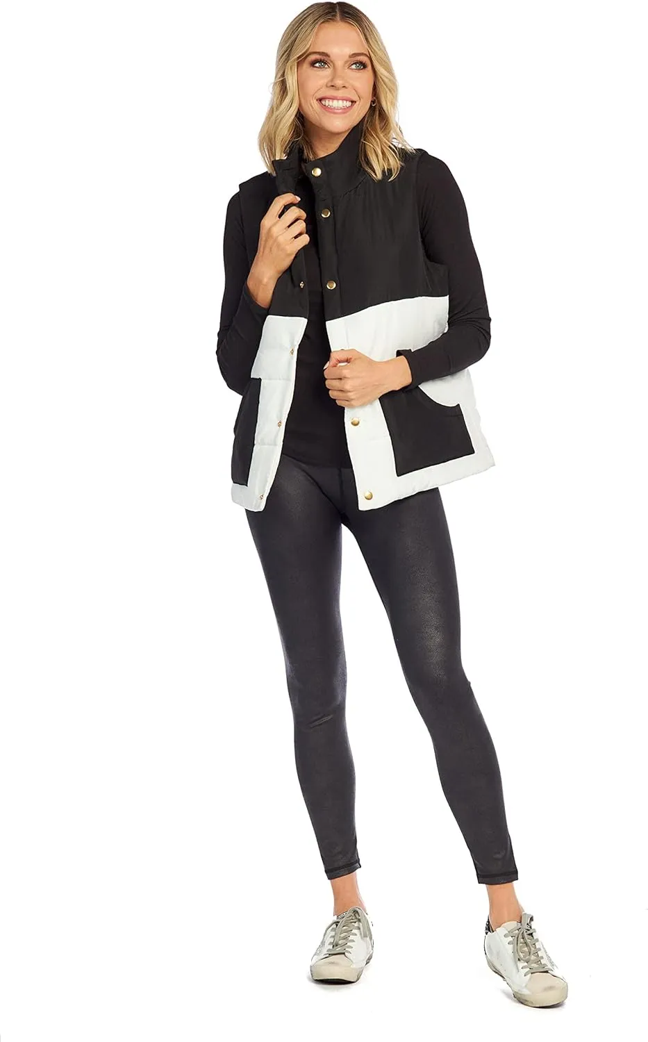 Mud Pie Gage Colorblock Womens Puffer Vest