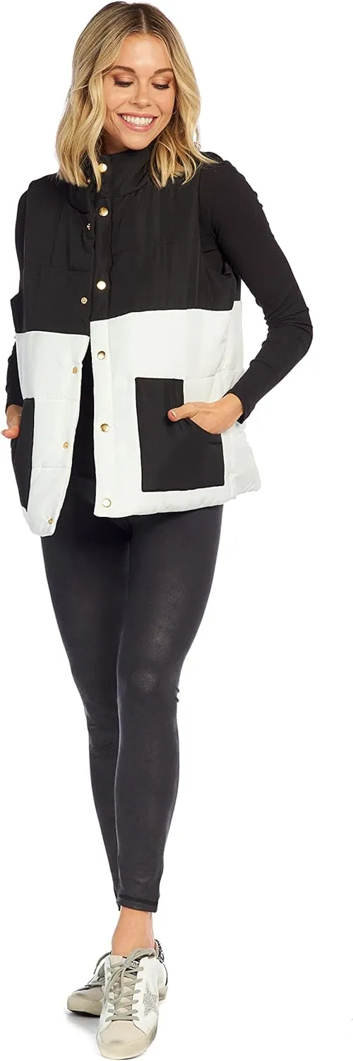 Mud Pie Gage Colorblock Womens Puffer Vest