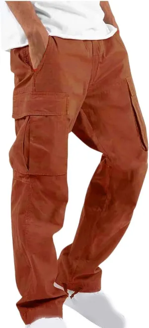 Muscularfit Cargo Pants for Men Slim Fit Joggers Lightweight Cotton Casual Straight Sweatpants Jogger Running Jersey Pants