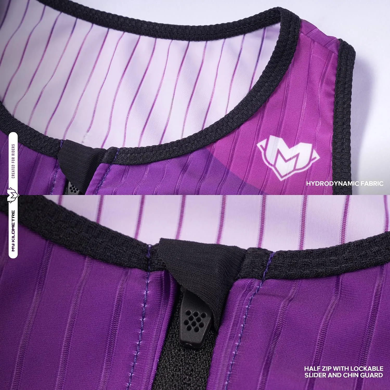 MY KILOMETRE Womens Triathlon Top Tri Singlet Racerback Performance Triathlon Top with Back Pockets