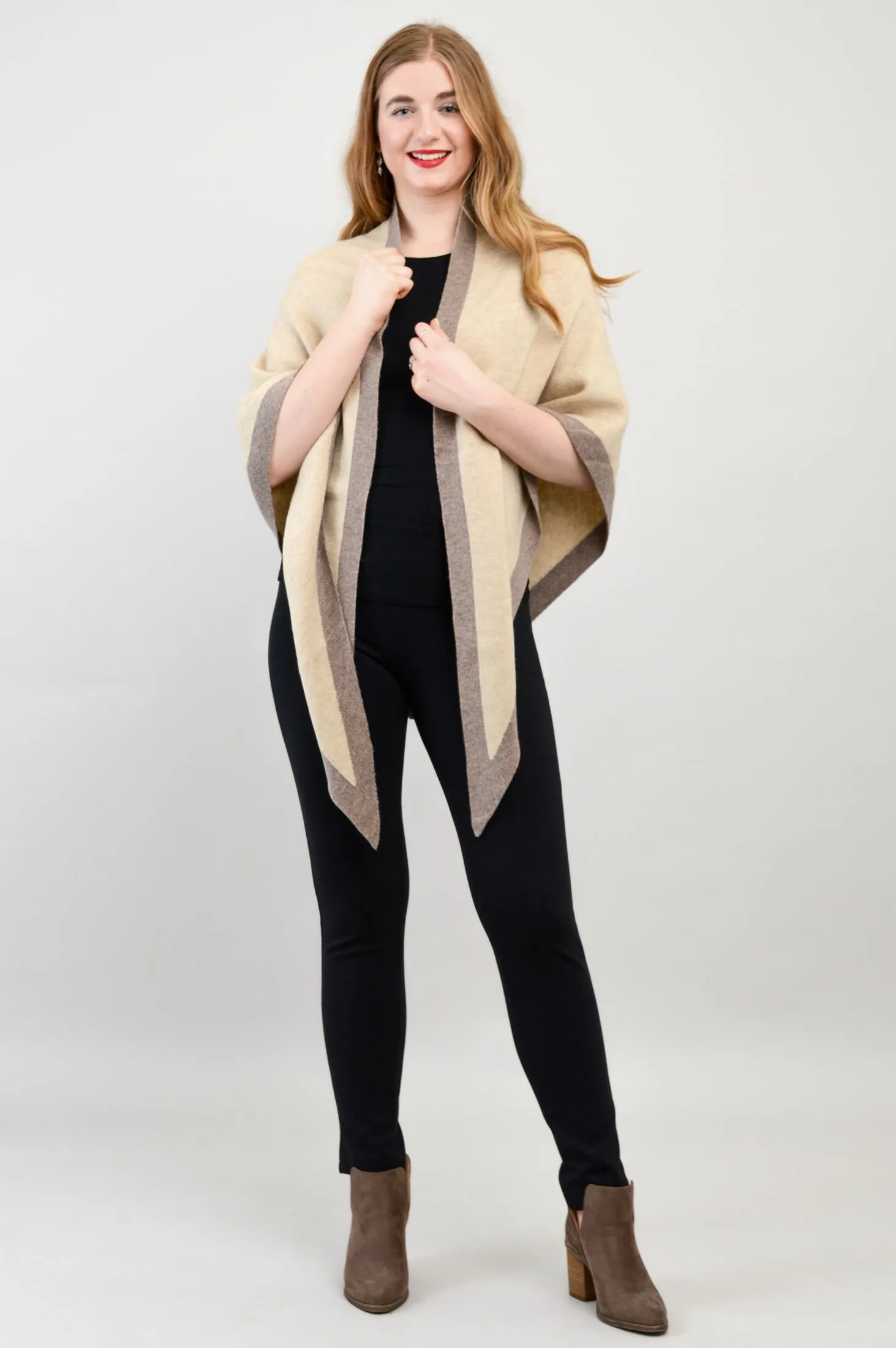 Necessity Shawl, Cream, Cashmere