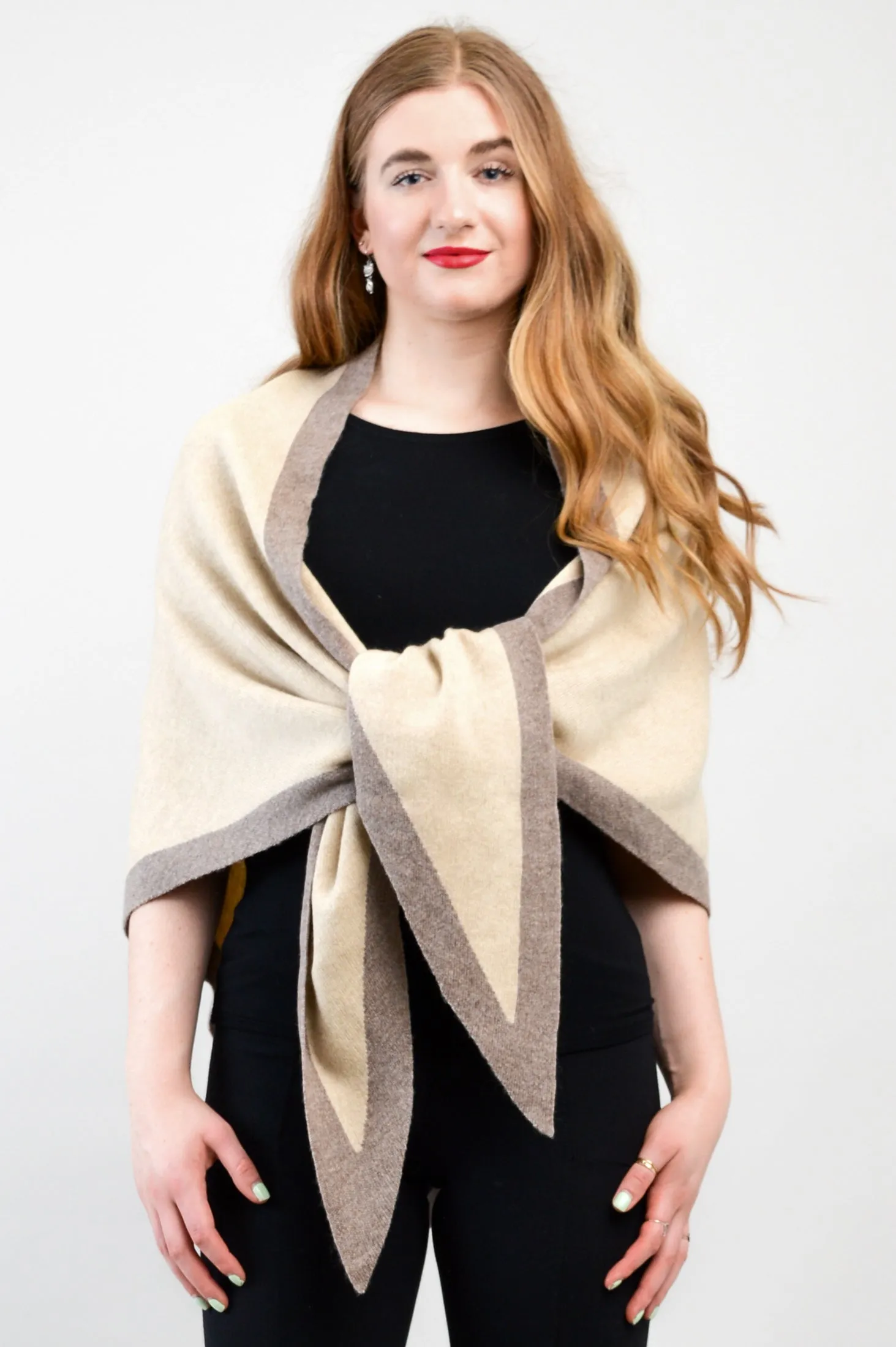 Necessity Shawl, Cream, Cashmere