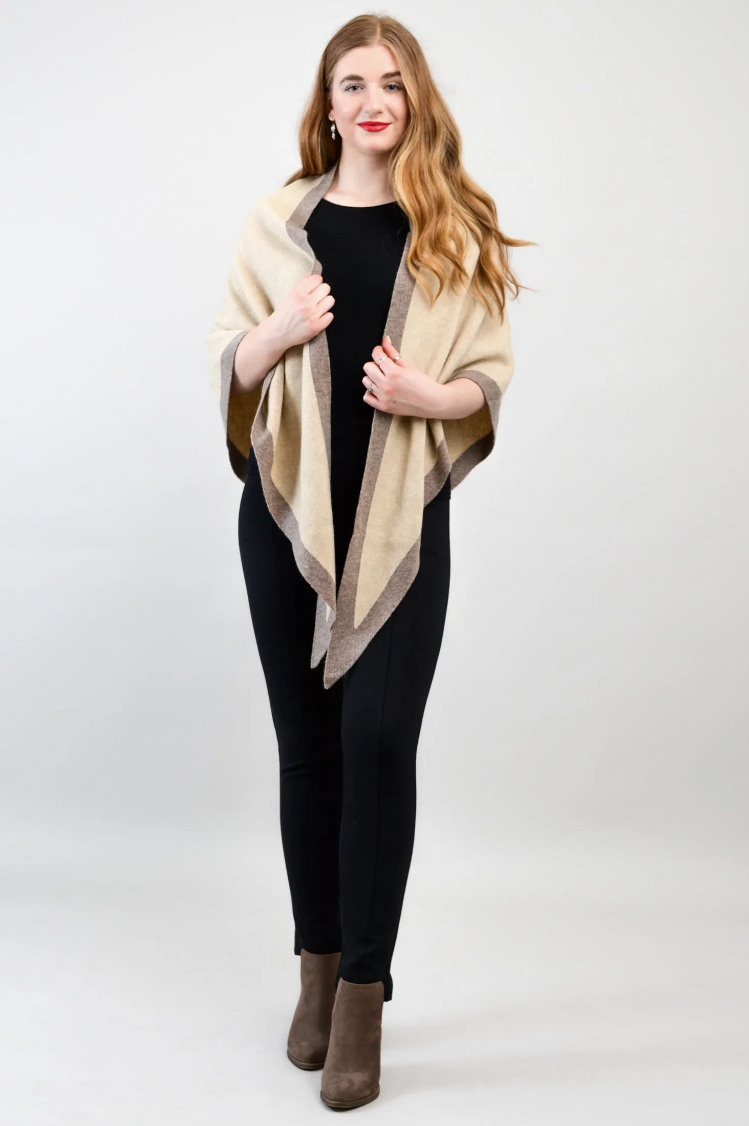 Necessity Shawl, Cream, Cashmere