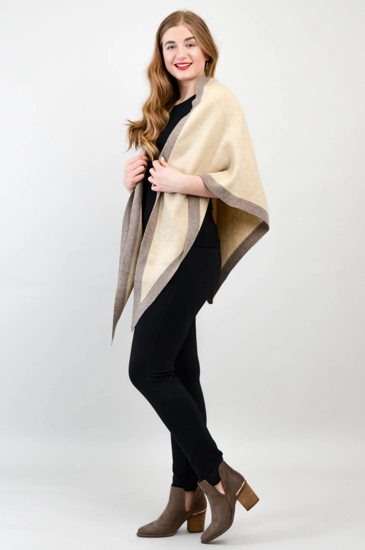 Necessity Shawl, Cream, Cashmere