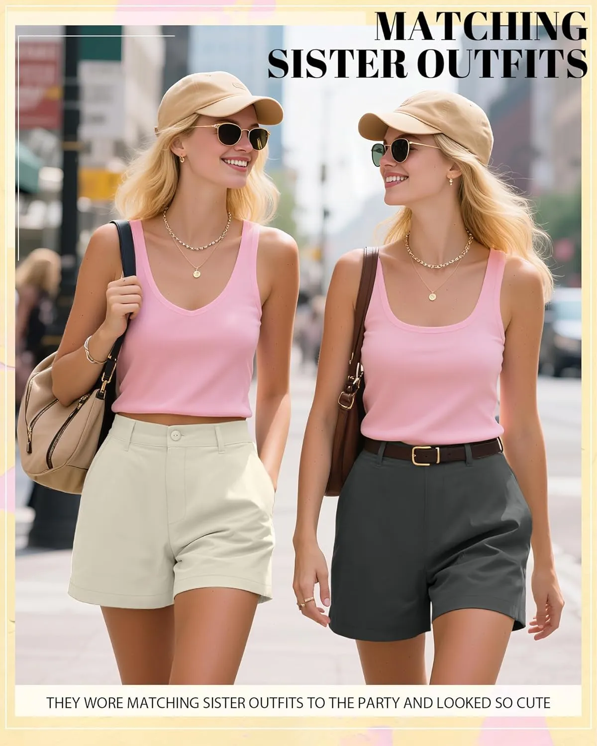 Neer 3 Pack Women's High Waist Shorts Casual Fashion Summer Loose Fit Relaxed Short with Pockets Button 4 Inch Inseam
